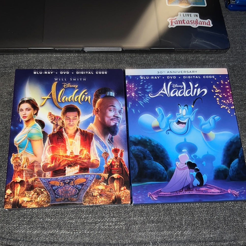 Brand New Aladdin Live Action & Animation DVD/Blue ray/Digital Code
